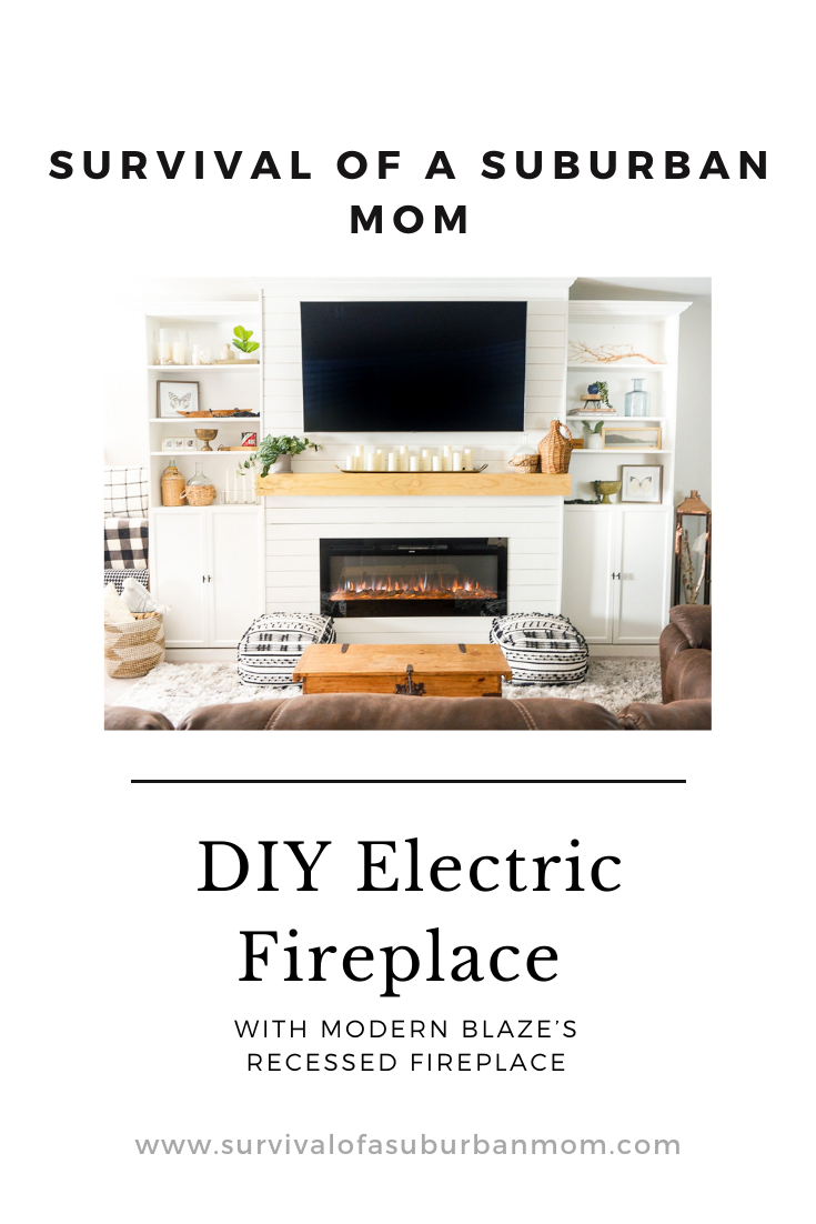 DIY Basement Fireplace With Modern Blaze’s Recessed Electric Fireplace
